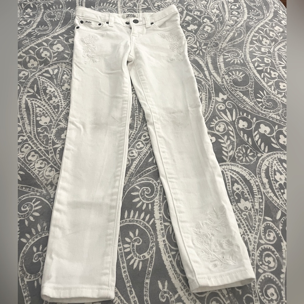 Ralph Lauren Polo little girl 6X white jeans